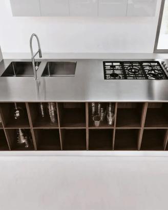TITANIO Cucina con oasi Dispensa | 300 cm