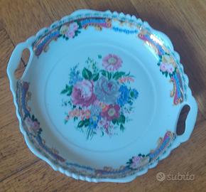 Ceramica Piatto fiori dipinto a mano con manici