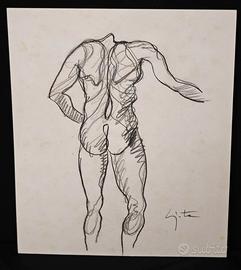 Pietro Lista Salerno – Disegno china cartoncino –1