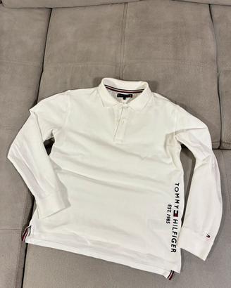 Polo tommy hilfilger 164 cm bianca