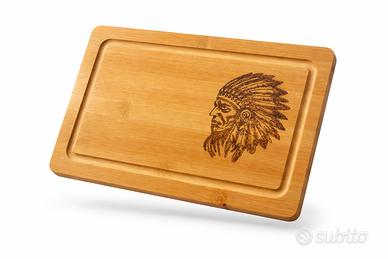 Tagliere artigianale 20x30 cm – pirografato a mano