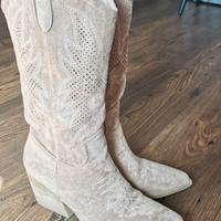 stivale camoscio chiaro 