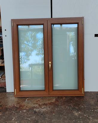finestra pvc nuova rovere gold 118x129