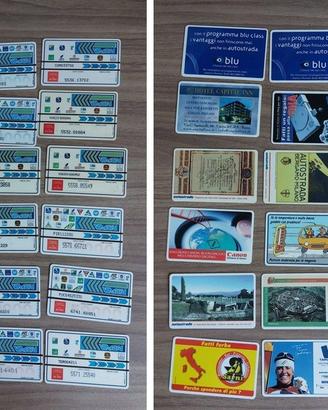 18 Viacard usate pubblicità sul retro