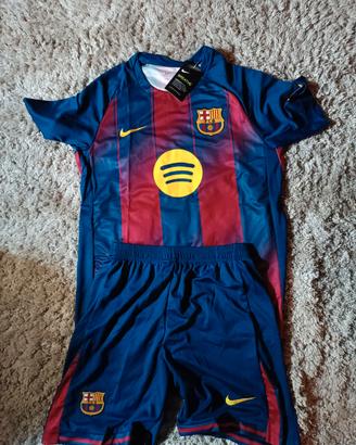 divisa home kit Barcellona barca completo maglia 