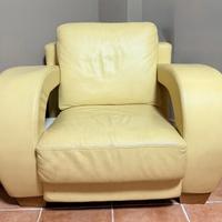 POLTRONA + DIVANO IN VERA PELLE