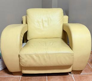 POLTRONA + DIVANO IN VERA PELLE