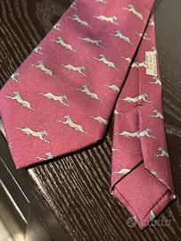 Hermes Cravatta Vintage 100% pura seta. Originale