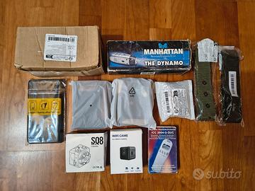 Mini telecamere,  Torcia multifunzione,  Caricator