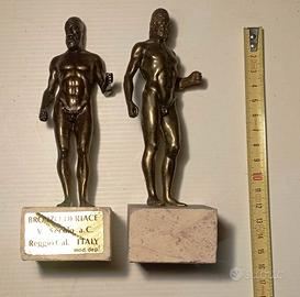 Statuette vintage Bronzi di Riace in ottone