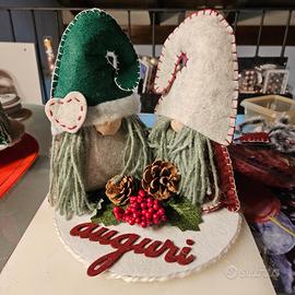 coppia di gnometti natalizi 