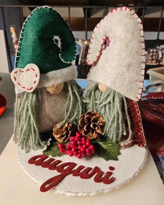 coppia di gnometti natalizi 