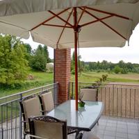 Ombrellone da esterno grande con base in sasso