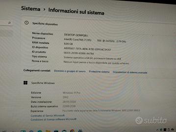 PC Fisso completo di schermo tastiera e mouse 