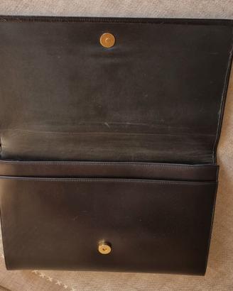 Pochette donna Versace in pelle nera