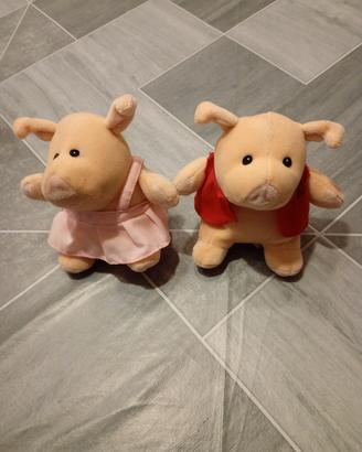 coppia peluche maialini