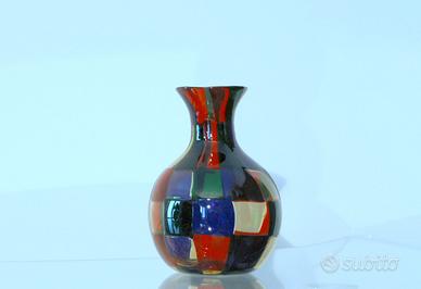 VENINI Vaso Fulvio Bianconi PEZZATO PARIGI 1989