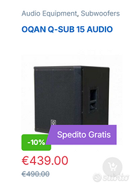 SUBWOOFER OQAN Q-SUB 15