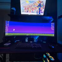 Scrivania Gaming con playmat 140x60