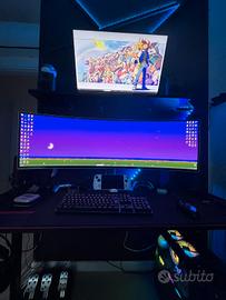 Scrivania Gaming con playmat 140x60