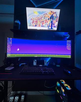 Scrivania Gaming con playmat 140x60