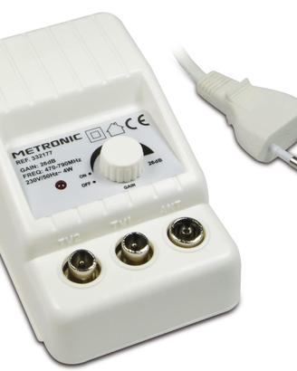 METRONIC 332187 Amplificatore Antenna TV Digitale