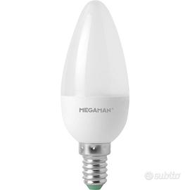 20 Lampadine LED Oliva E14 4W Luce Calda MEGAMAN