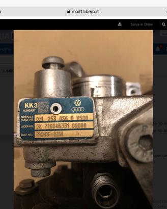 TURBINA PER 1.600 TD VOLKSWAGEN