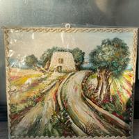 Quadro paesaggio salentino acrilico