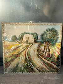 Quadro paesaggio salentino acrilico