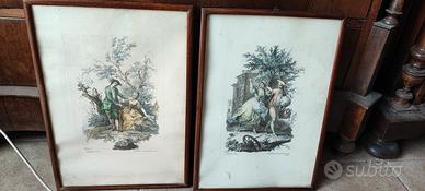 Antiche vecchie litografie antiquariato