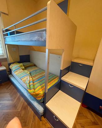 letto a castello e cassetti