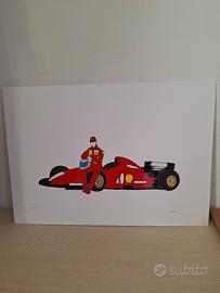 marco lodola, serigrafia materica ferrari