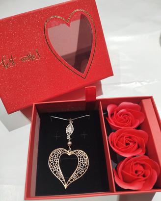 box san valentino con collana argento