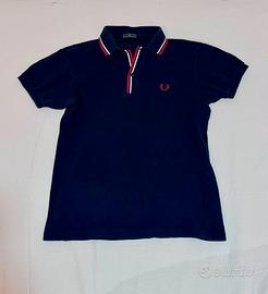 Polo Fred Perry Blu Notte / Dettagli Rossi e Bianc