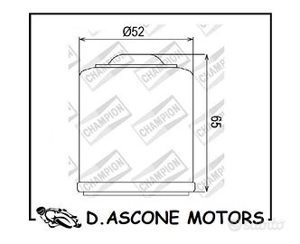 Champion – Filtro Olio Champion COF083 Piaggio Apr