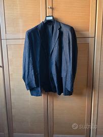 GIacca blu in lino vintage Blu Oliver Valentino 