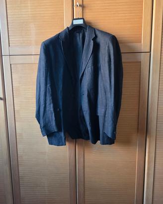 GIacca blu in lino vintage Blu Oliver Valentino 