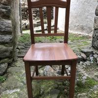 4 sedie in legno massello colore noce