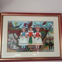 quadro naif a olio di Vago jolan