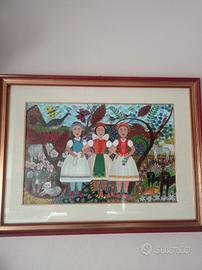 quadro naif a olio di Vago jolan