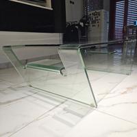 Tavolino rettangolare in vetro 