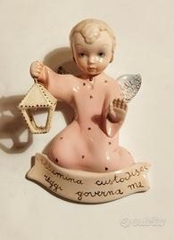 Keramos Torino, angelo luce notturna in ceramica