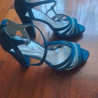 Sandali Geox scamosciati blu