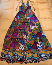 Abito lungo multicolor