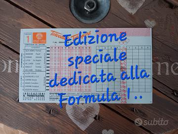 Schedina Totocalcio dedicata alla Formula 1