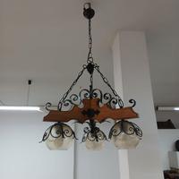 Coppia lampadari stile rustico