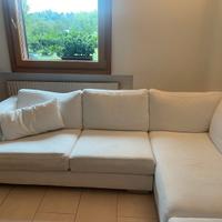 divano bianco angolare 5 posti