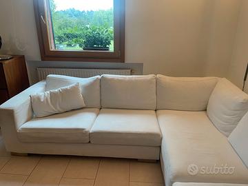 divano bianco angolare 5 posti