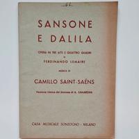 SANSONE E DALILA - C. Saint-Saëns. Libretto opera